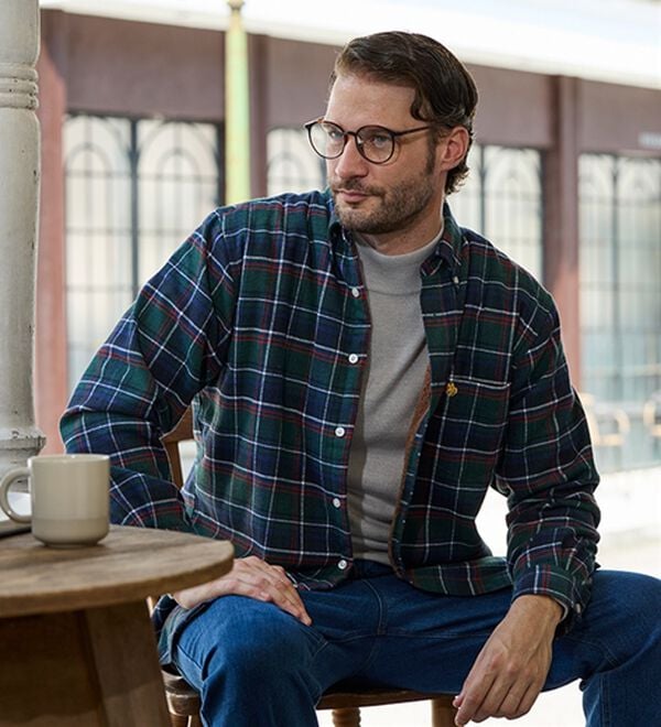 「＜ポロ・ビーシーエス＞裏ボアチェックシャツ（メンズシャツ）」｜詳細画像