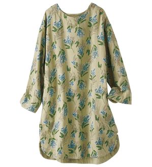 BELLUNA（ベルーナ）の「ふんわり優しいダブルガーゼプリントチュニック（チュニック）」｜グレージュ系