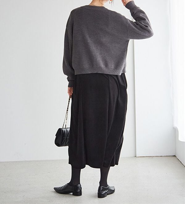 RANAN（ラナン）の「畦ニットカーデ&times;ベロアキャミワンピ（ロングワンピース）」｜詳細画像