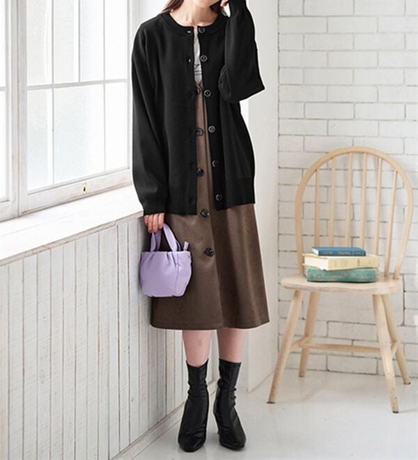 BELLUNA（ベルーナ）の「洗える！軽い！配色使いニットカーディガン（ニットカーディガン）」｜詳細画像