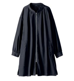 BELLUNA（ベルーナ）の「とろみ素材イージーケアロング丈ジャケット（その他ジャケット）」｜ネイビー