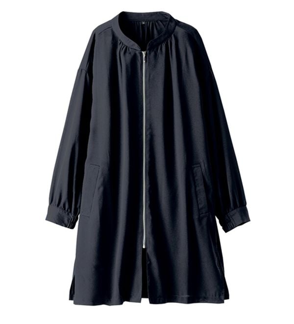 BELLUNA（ベルーナ）の「とろみ素材イージーケアロング丈ジャケット（その他ジャケット）」｜ネイビー