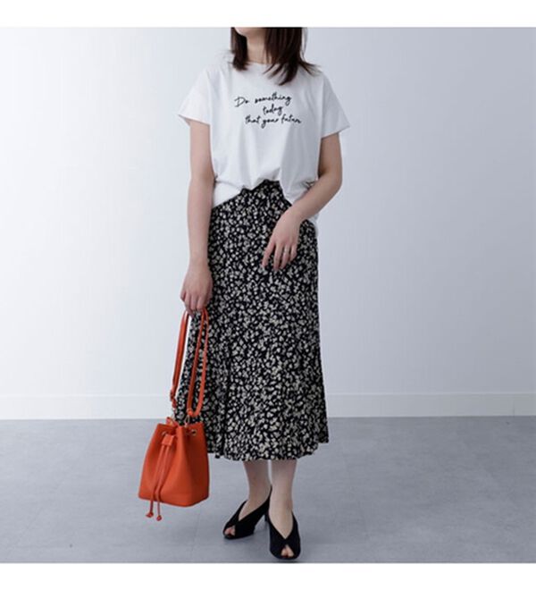 BELLUNA（ベルーナ）の「レーヨンプリント切替デザインスカート（ロングスカート）」｜詳細画像