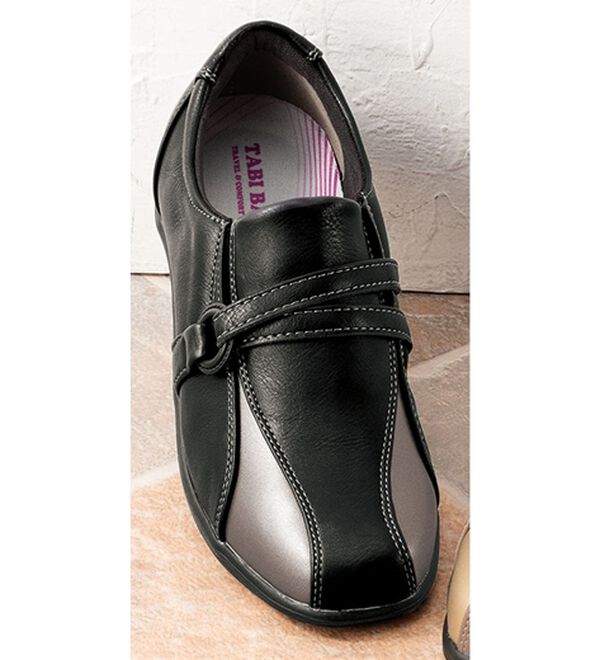 ルフラン（ルフラン）の「＜タビバキ＞配色ベルトデザインシューズ（フラットシューズ）」｜ブラック