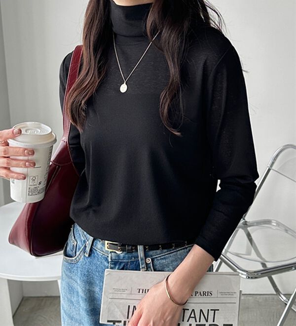 GeeRA（ジーラ）の「シアースラブハイネックトップス（カットソー）」｜詳細画像