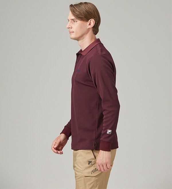 「＜フィラ＞裏起毛ワッフルポロシャツ（メンズポロシャツ）」｜詳細画像