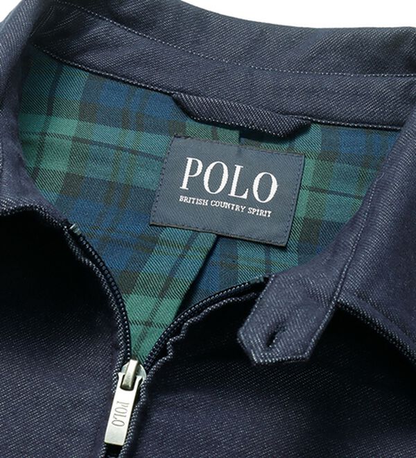 「＜ポロ・ビーシーエス＞着心地快適デニム調スイングトップ（メンズブルゾン）」｜詳細画像