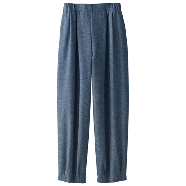 BELLUNA（ベルーナ）の「綿１００％なめらかゆったりパンツ（フルレングスパンツ）」｜杢インディゴ