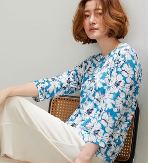 BELLUNA（ベルーナ）の「【接触冷感】冷感プリント７分袖プルオーバー（カットソー）」｜詳細画像
