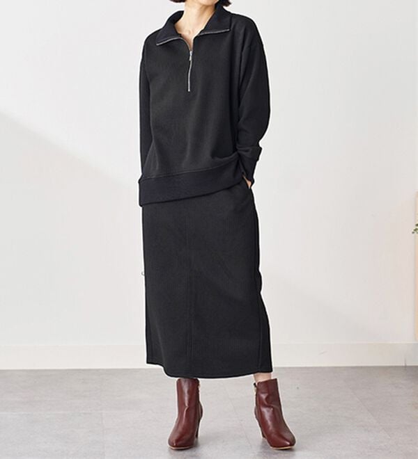 BELLUNA（ベルーナ）の「ボーダージャカードハーフジッププルオーバー（カットソー）」｜詳細画像