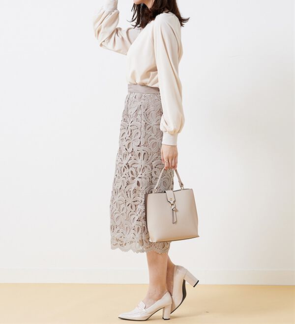 BELLUNA（ベルーナ）の「華やかリボンレーススカート（ロングスカート）」｜詳細画像