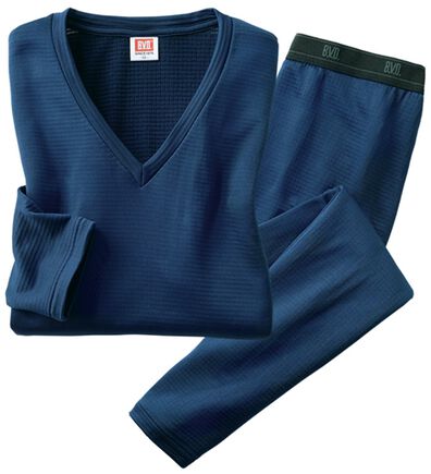 「＜ＢＶＤ＞瞬暖（Ｒ）グリッドテック上下組（メンズ肌着・インナーウェア）」