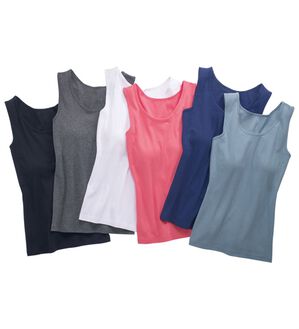 コットン100ブラトップ/Tシャツとタンクトップの6枚 コットン100ブラトップ/Tシャツとタンクトップの6枚 ネット限定お得