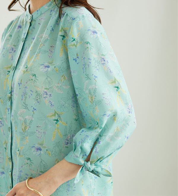 BELLUNA（ベルーナ）の「涼感柔らか袖リボンチュニック（チュニック）」｜詳細画像