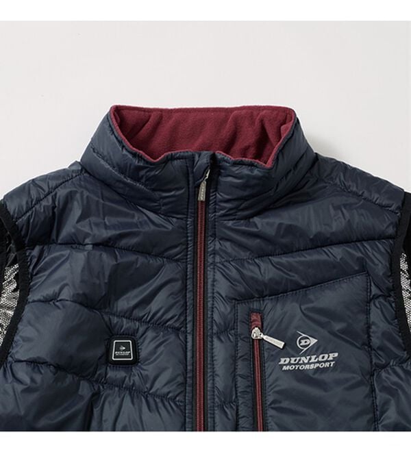 「＜ダンロップ・モータースポーツ＞秒・暖（すぐにあったか）ヒーター付ベスト（メンズベスト）」｜詳細画像