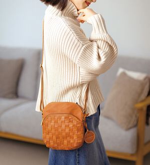 ルフラン（ルフラン）の「＜ズッケロシリーズ＞新ポケット付レザーメッシュショルダー（ショルダーバッグ）」｜詳細画像