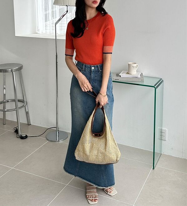 GeeRA（ジーラ）の「『ドラマ着用商品』 袖口シアーリブニット（ニット・セーター）」｜詳細画像