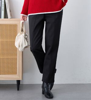 alotta（アロッタ）の「あったか裏起毛テーパードパンツ（テーパードパンツ）」｜ブラック