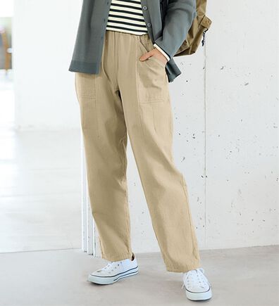 BELLUNA（ベルーナ）の「《ＨｕｇＲｅａｍコットン》ガーゼコロンパンツ（フルレングスパンツ）」