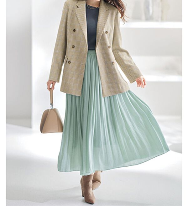 BELLUNA（ベルーナ）の「クラシカルチェック柄ウール調テーラードジャケット（テーラードジャケット）」｜詳細画像