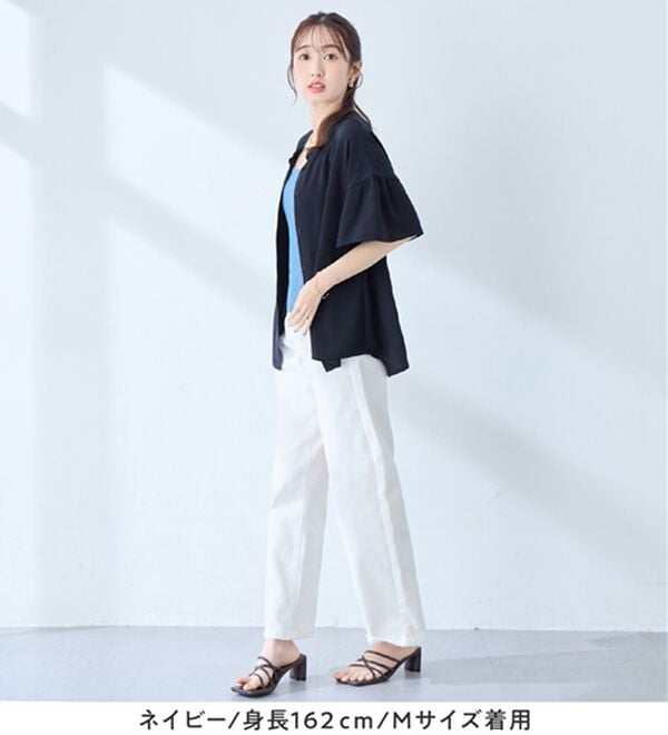 alotta（アロッタ）の「バンドカラーフレアー袖ブラウス（ブラウス）」｜詳細画像