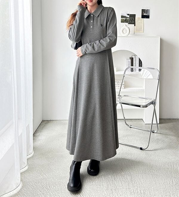 GeeRA（ジーラ）の「【U.S. POLO ASSN.】ポロ衿カットソーワンピース（その他ワンピース）」｜詳細画像