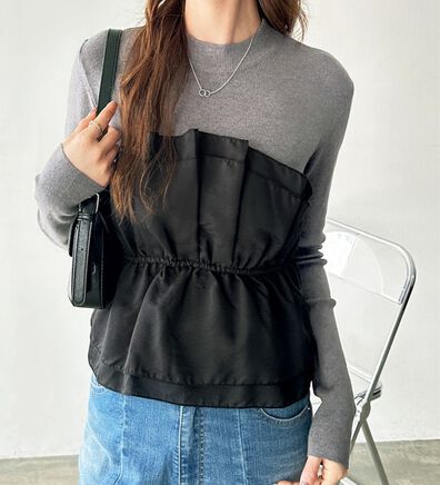 GeeRA（ジーラ）の「ビスチェドッキングニット（ニット・セーター）」