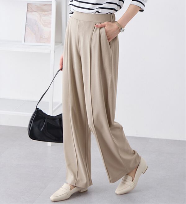 alotta（アロッタ）の「ぐーんと伸びる！ラクして美脚ワイドパンツ（ワイドパンツ・ガウチョ）」｜詳細画像