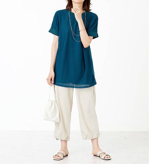 BELLUNA（ベルーナ）の「ボーダーチュール重ねチュニック（チュニック）」｜詳細画像