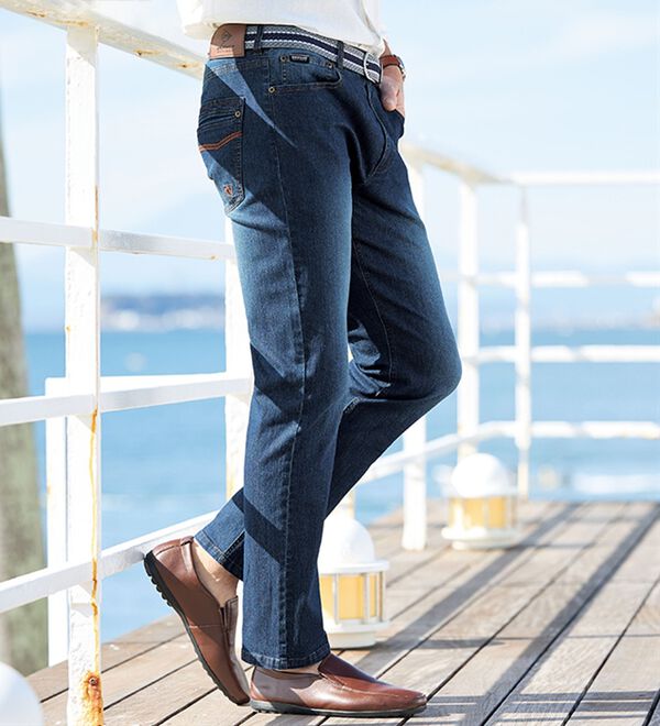 「＜ダンロップ・リファインド&times;コムルヴァン・オム＞冷涼快適プレミアムジーンズ（メンズデニムパンツ）」｜詳細画像