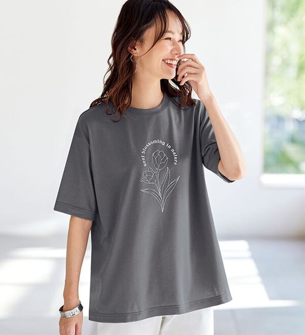 汗ジミ対策！よれない大人のプリントTシャツ - ベルーナ【公式】