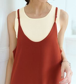 RANAN（ラナン）の「ひんやり！ニットタンクトップ（ニット・セーター）」｜ホワイト