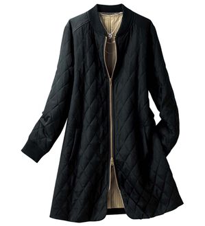 ルフラン（ルフラン）の「キルトステッチ使いロングブルゾン＜キャリーノ＞（ブルゾン）」｜黒