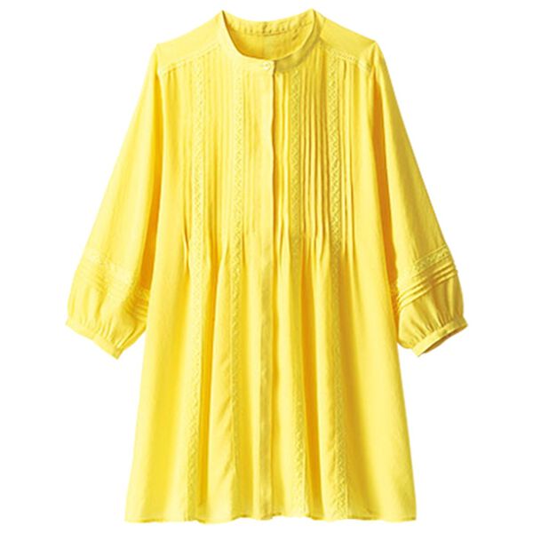 BELLUNA（ベルーナ）の「シアー素材レースピンタックシャツチュニック（チュニック）」｜詳細画像