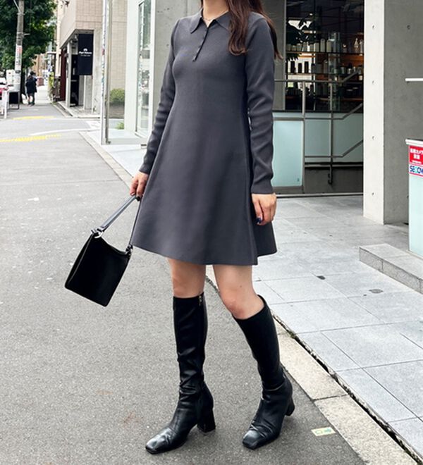 ペプラムニットミニワンピース - ベルーナ【公式】