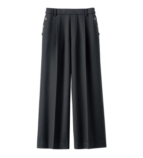 BELLUNA（ベルーナ）の「サマ見え（W）ボタン使いワイドパンツ（ワイドパンツ・ガウチョ）」｜詳細画像