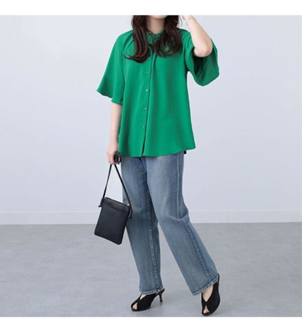 BELLUNA（ベルーナ）の「衿フリル華やかデザインブラウス（ブラウス）」｜詳細画像