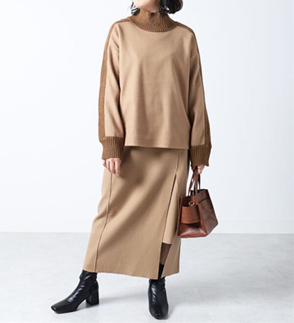 BELLUNA（ベルーナ）の「＜セットアップ対応＞メルトン素材リブ切替プルオーバー（セットアップ）」｜詳細画像