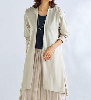 BELLUNA（ベルーナ）の「＜日本製＞マルチ機能ロングカーディガン（その他カーディガン）」｜ライトグレー