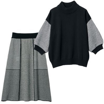 RANAN（ラナン）の「編柄切替ニットセットアップ（ニット・セーター）」