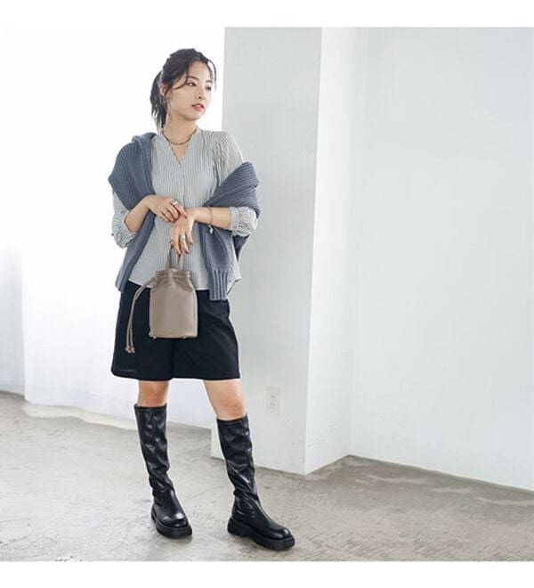 GeeRA（ジーラ）の「シルエットきれい！上品7分袖デザインブラウス（ブラウス）」｜詳細画像