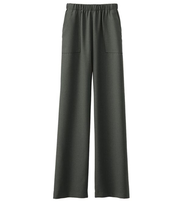 BELLUNA（ベルーナ）の「日本製静電防止ベーカーパンツ（ワイドパンツ・ガウチョ）」｜グレー