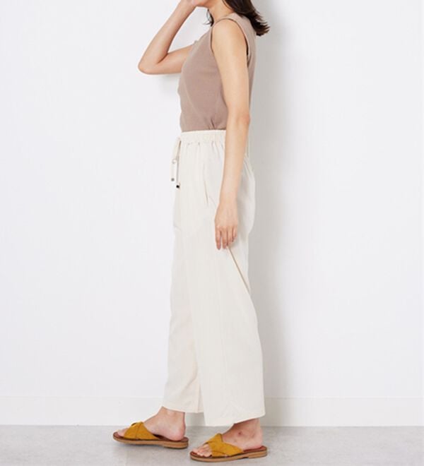 BELLUNA（ベルーナ）の「【接触冷感】なめらかタッチイージーワイドパンツ（ワイドパンツ・ガウチョ）」｜詳細画像