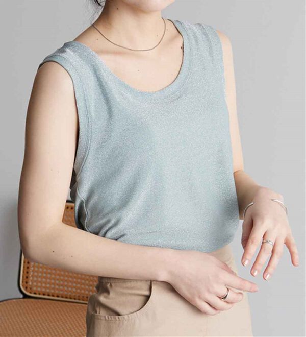 RANAN（ラナン）の「ひんやり！ラメタンクトップ（タンクトップ・キャミソール）」｜詳細画像