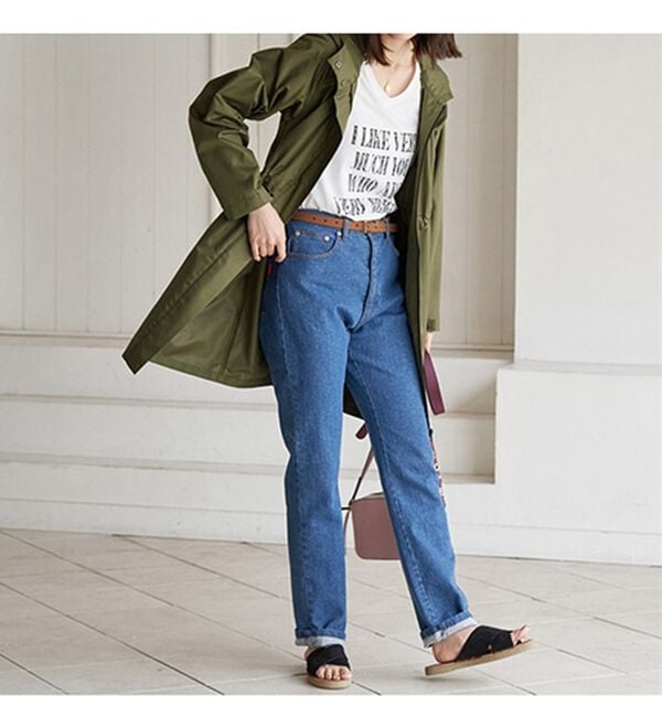 BELLUNA（ベルーナ）の「はっ水！ＵＶ対策ロングコート（ポーチ付）（ハーフコート）」｜詳細画像