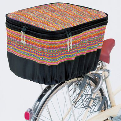 「モダンアートな２段式はっ水自転車カゴカバー（その他日用品）」