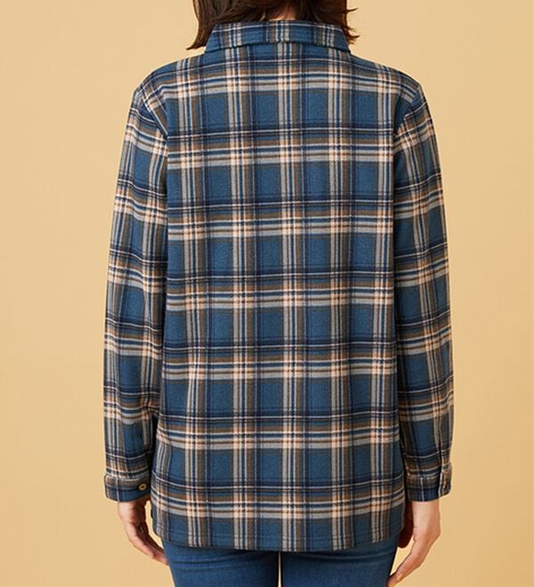 BELLUNA（ベルーナ）の「【ふわふわ裏ファー】パチパチしにくい裏ファーオーバーブラウス（ブラウス）」｜詳細画像