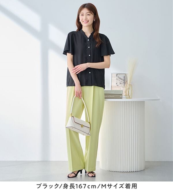 alotta（アロッタ）の「上品細見えピンタックブラウス（ブラウス）」｜詳細画像