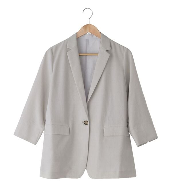 BELLUNA（ベルーナ）の「麻調素材テーラードジャケット（その他ジャケット）」｜詳細画像
