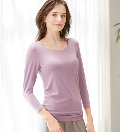 LAVIENNE（ラヴィエンヌ）の「テンセル（ＴＭ）繊維コットン混７分袖インナー（肌着・インナーウェア）」